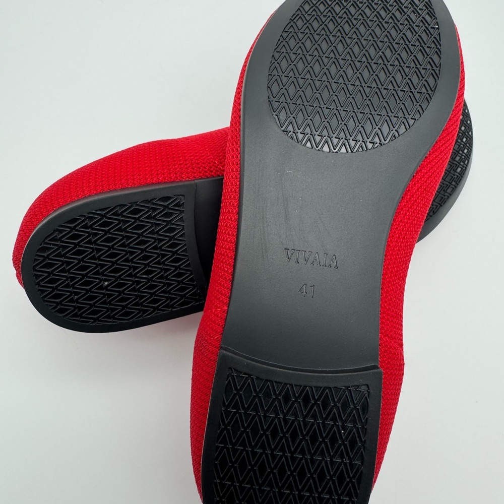 Vivaia Claire Round Toe Walking Flats Red Women’s Size EU 41 US 9.5 - Picture 8 of 8